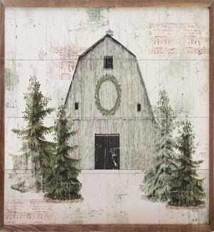 Wooded Holiday I Barn By Katie Pertiet